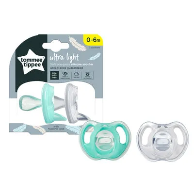 0-6M Silicone Soother 2-PK Tommee Tippee 433452