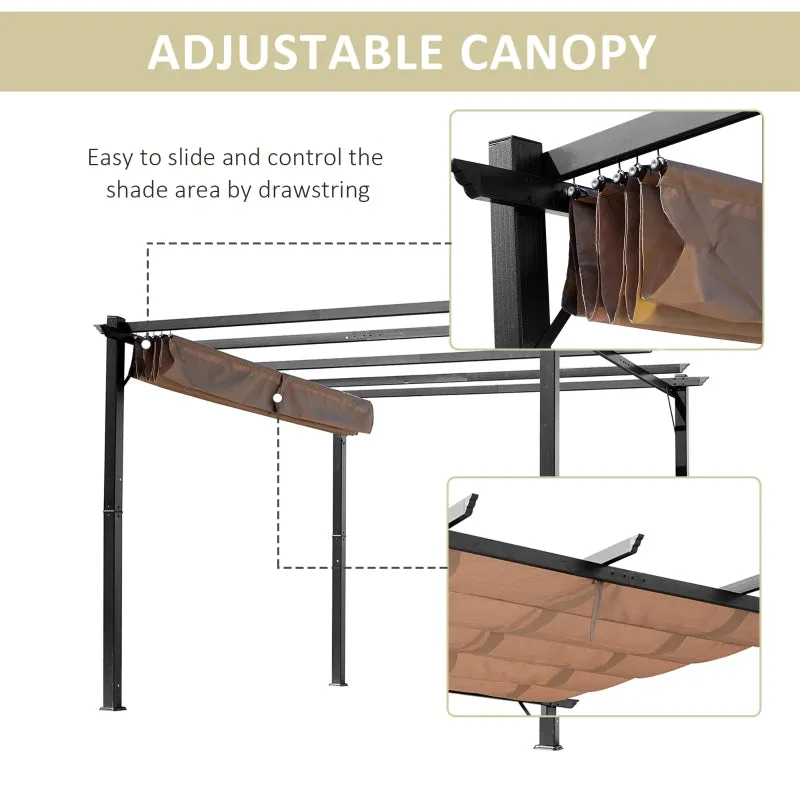 10' x 13' Outdoor Aluminium Frame Gazebo - Black