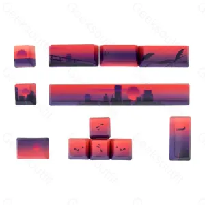 12mm Height PBT OEM MX Switch Sunset Keycaps Set [12 pcs]