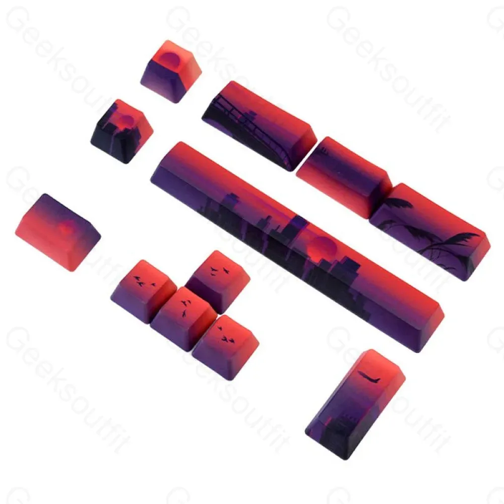 12mm Height PBT OEM MX Switch Sunset Keycaps Set [12 pcs]