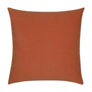 20" Square Elaine Smith Pillow  Lush Velvet Papaya