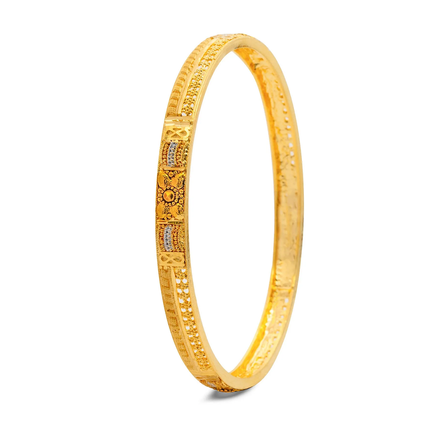 24ct Heavy Gold Plated Enamel Bangle PEB12-091