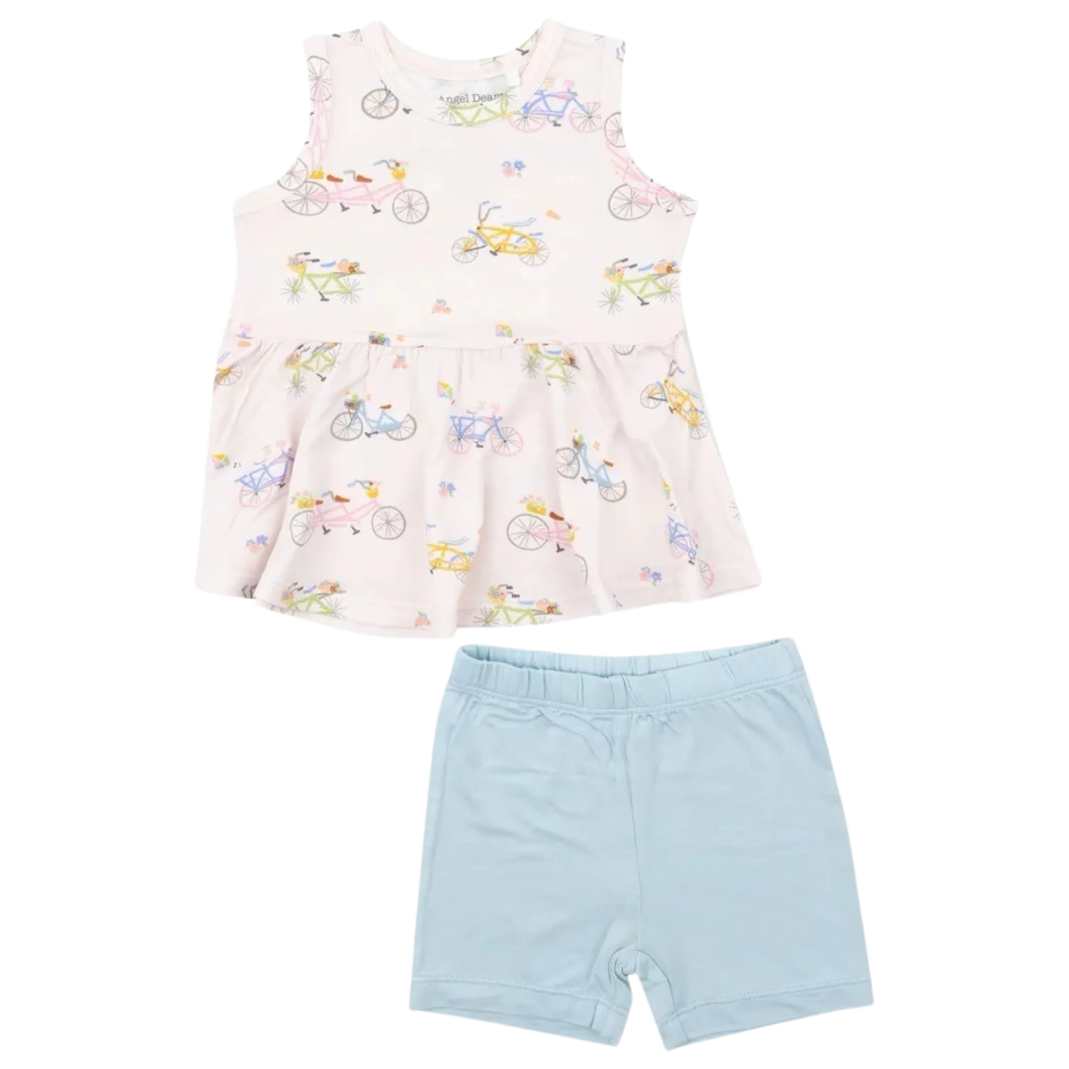 AD Peplum Tank   Short Set - Bike