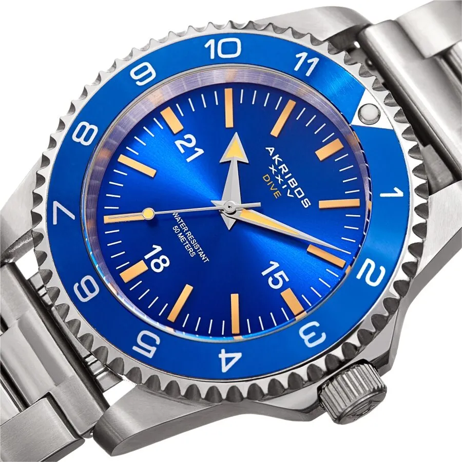 Akribos Xxiv Quartz Blue Dial Men's Watch AK1002SSBU