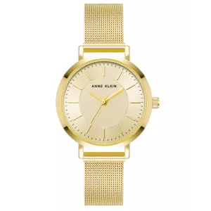 Anne Klein Gold Tone Mesh Strap Ladies Watch AK/4178CHGB