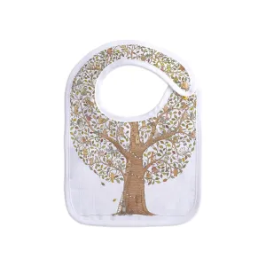 Atelier Choux Small Bib Friends & Family Tree Gold Snaps