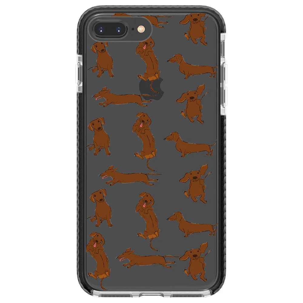 Baby Dachshund Collage Impact iPhone Case