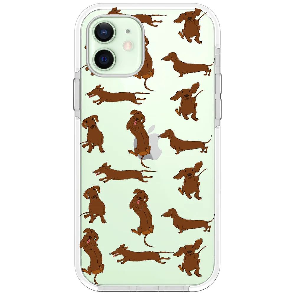 Baby Dachshund Collage Impact iPhone Case