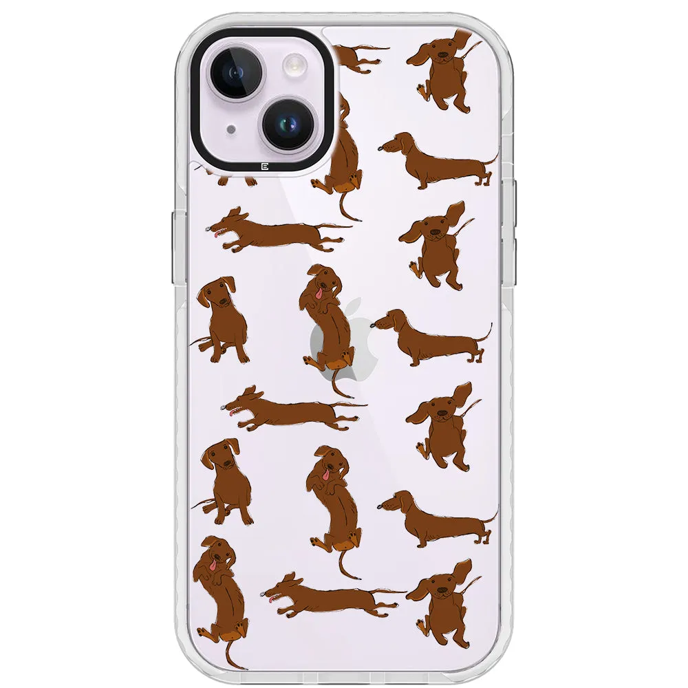 Baby Dachshund Collage Impact iPhone Case