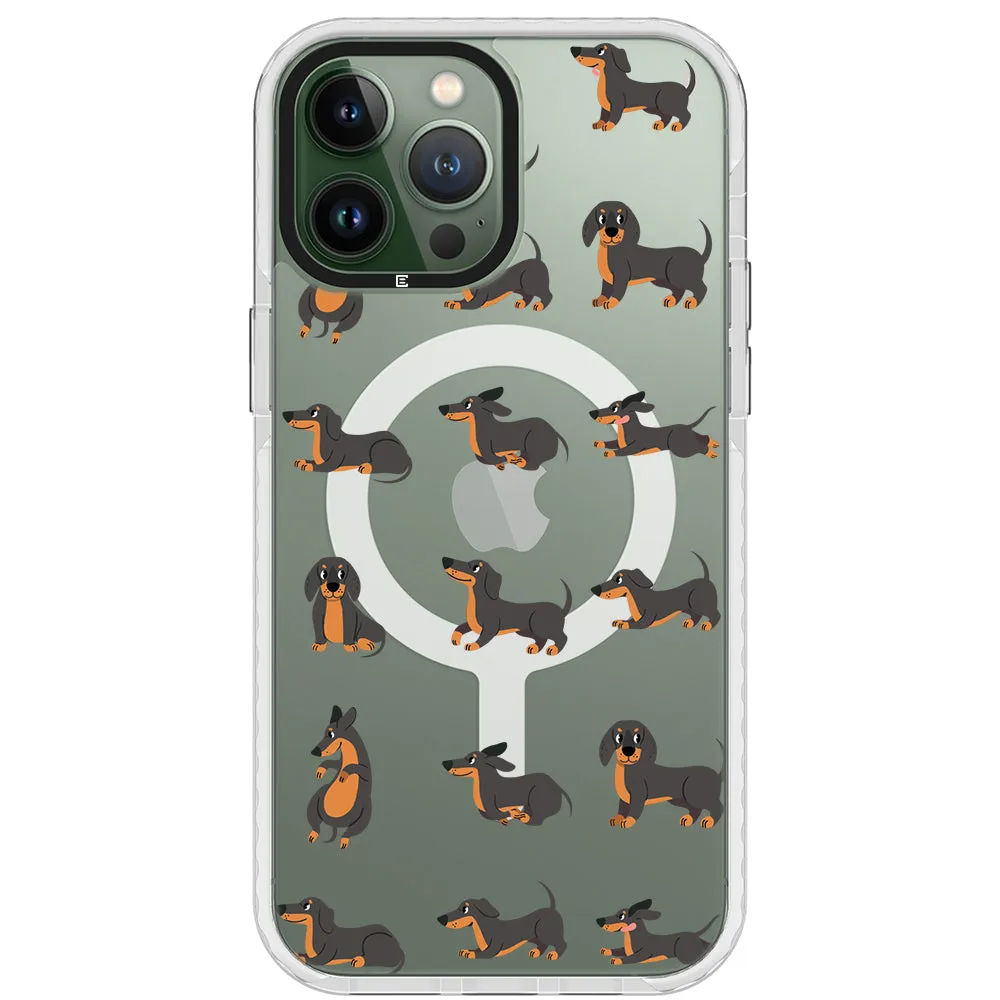 Baby Dachshund Collage Impact iPhone Case