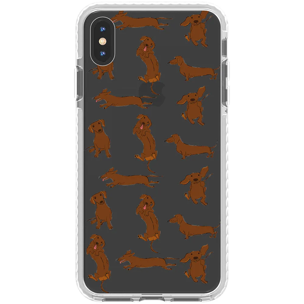 Baby Dachshund Collage Impact iPhone Case