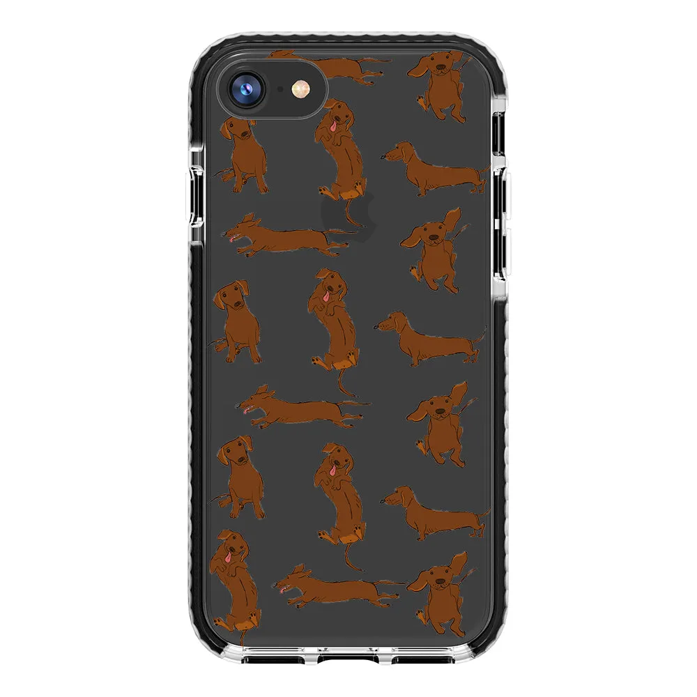 Baby Dachshund Collage Impact iPhone Case