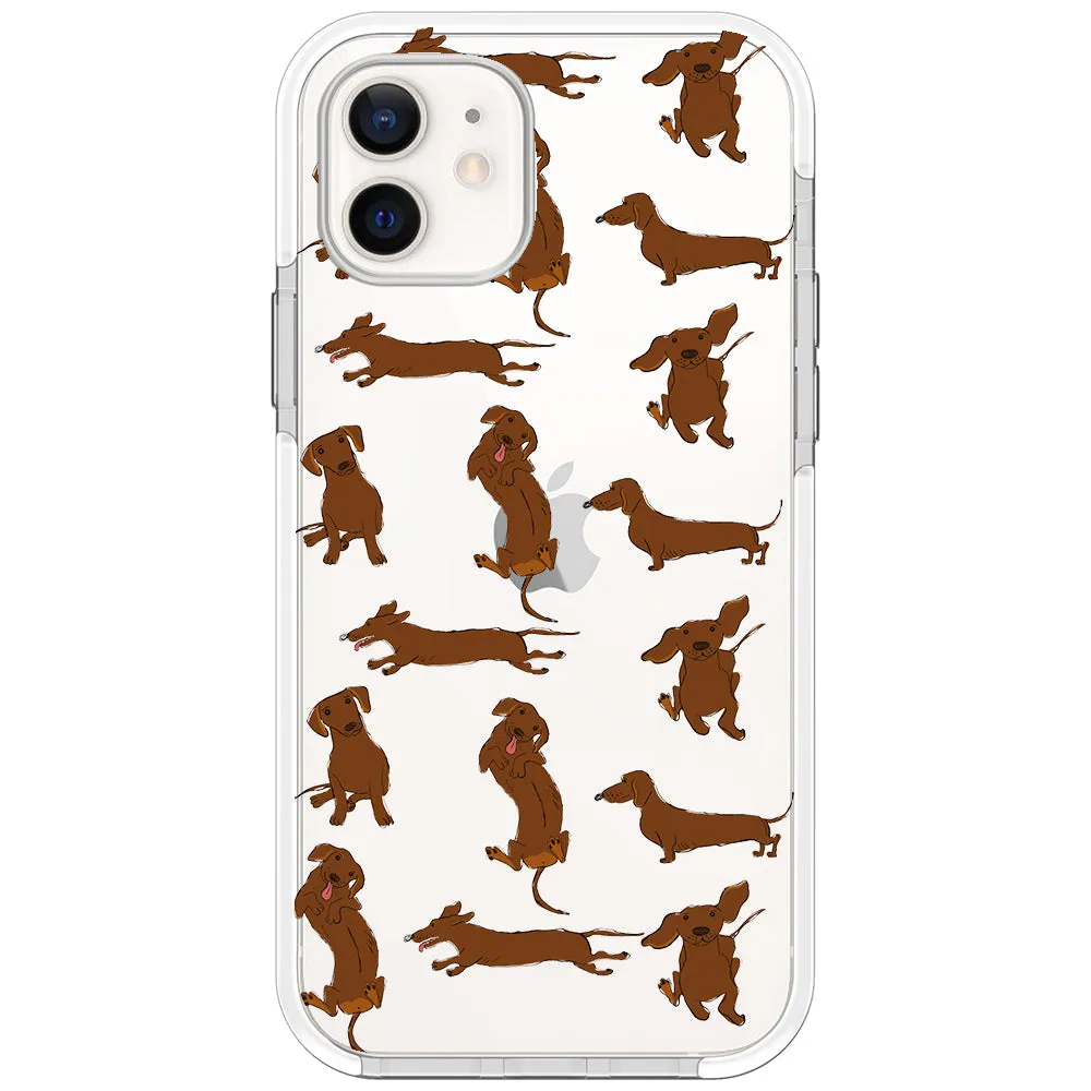 Baby Dachshund Collage Impact iPhone Case