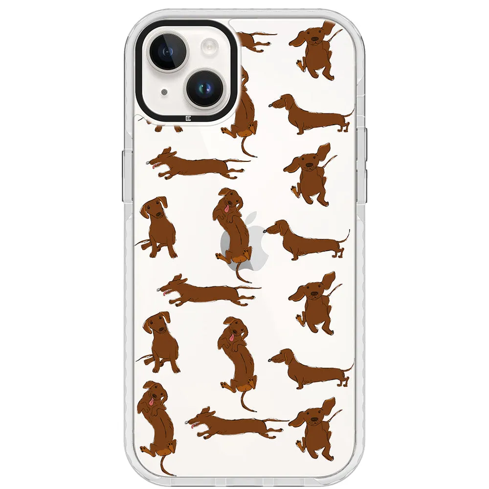 Baby Dachshund Collage Impact iPhone Case