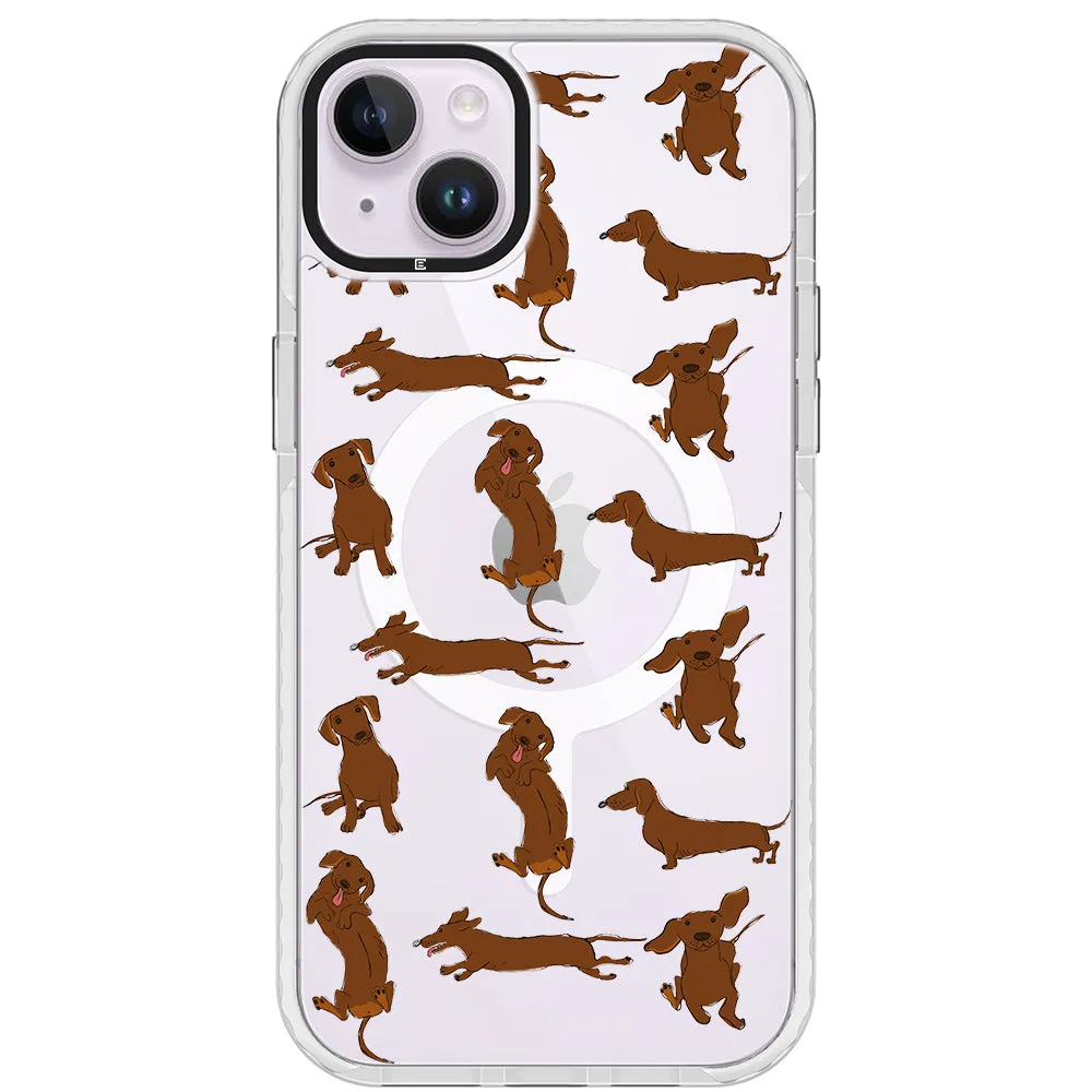 Baby Dachshund Collage Impact iPhone Case