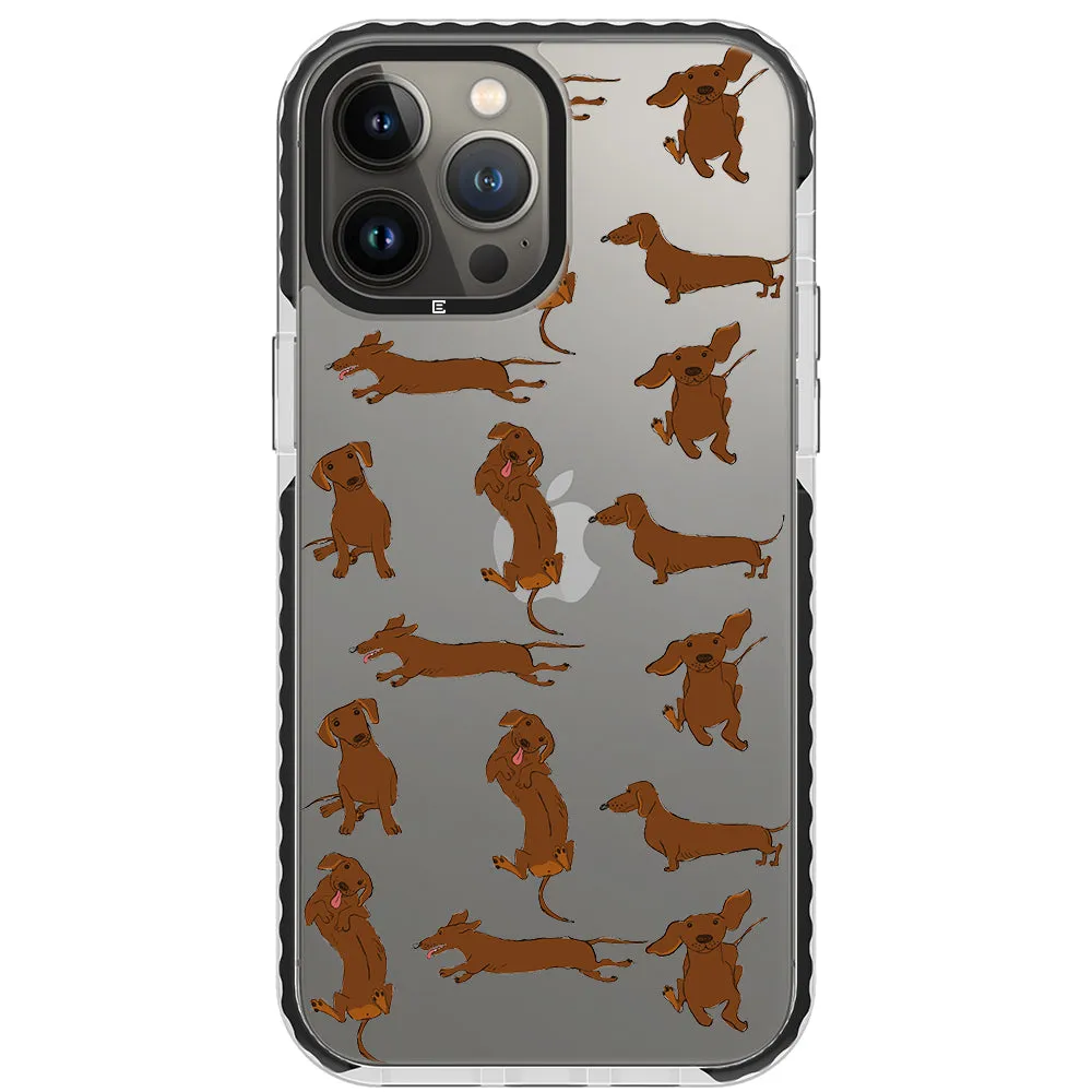 Baby Dachshund Collage Impact iPhone Case