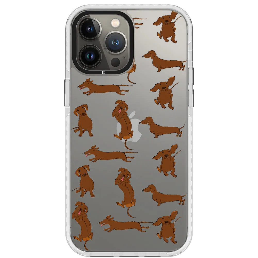 Baby Dachshund Collage Impact iPhone Case