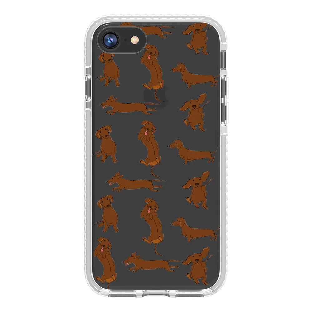 Baby Dachshund Collage Impact iPhone Case