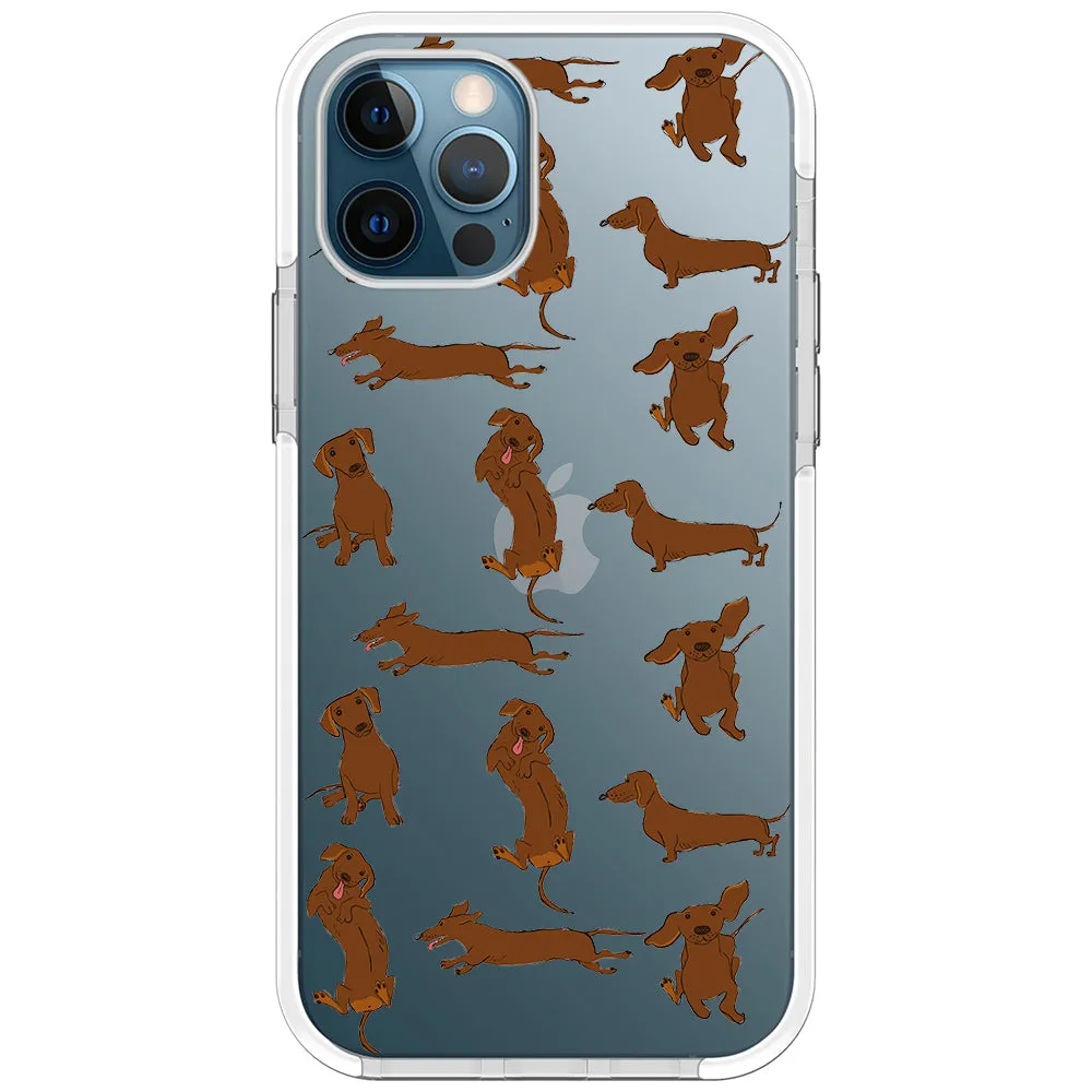 Baby Dachshund Collage Impact iPhone Case