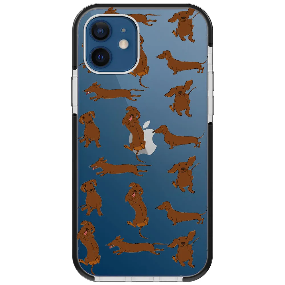 Baby Dachshund Collage Impact iPhone Case