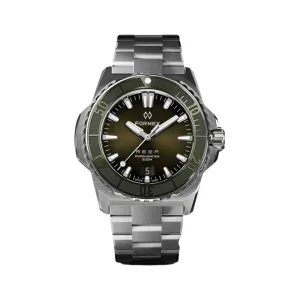 Baby REEF Automatic Chronometer COSC 300M Green Dial, 39.5 mm