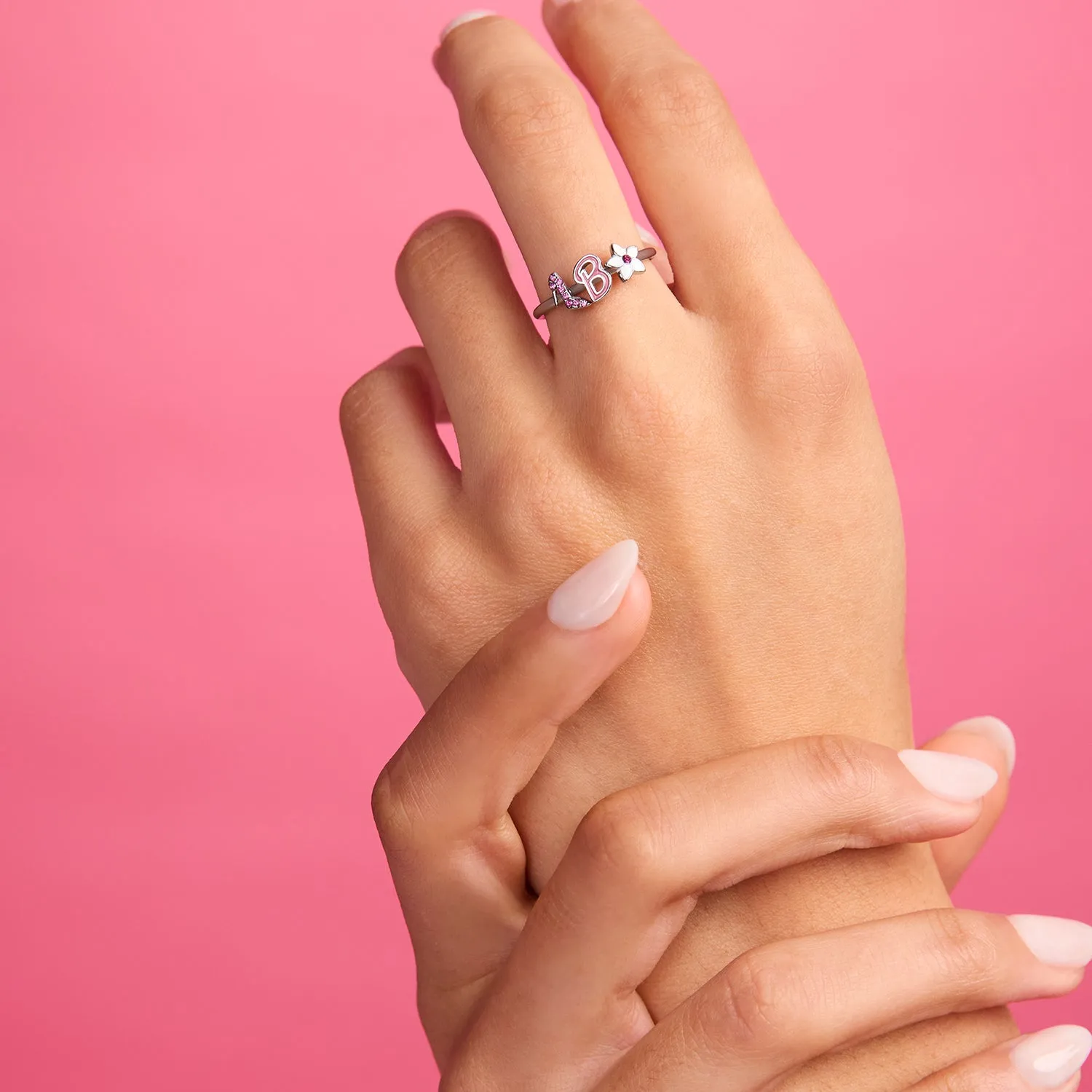 Barbie Fixed Charm Ring (Silver)