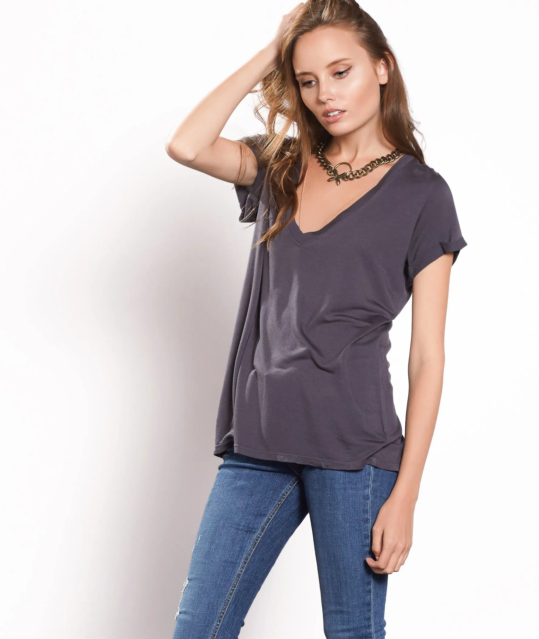 Beechwood Deep V-Neck Tee