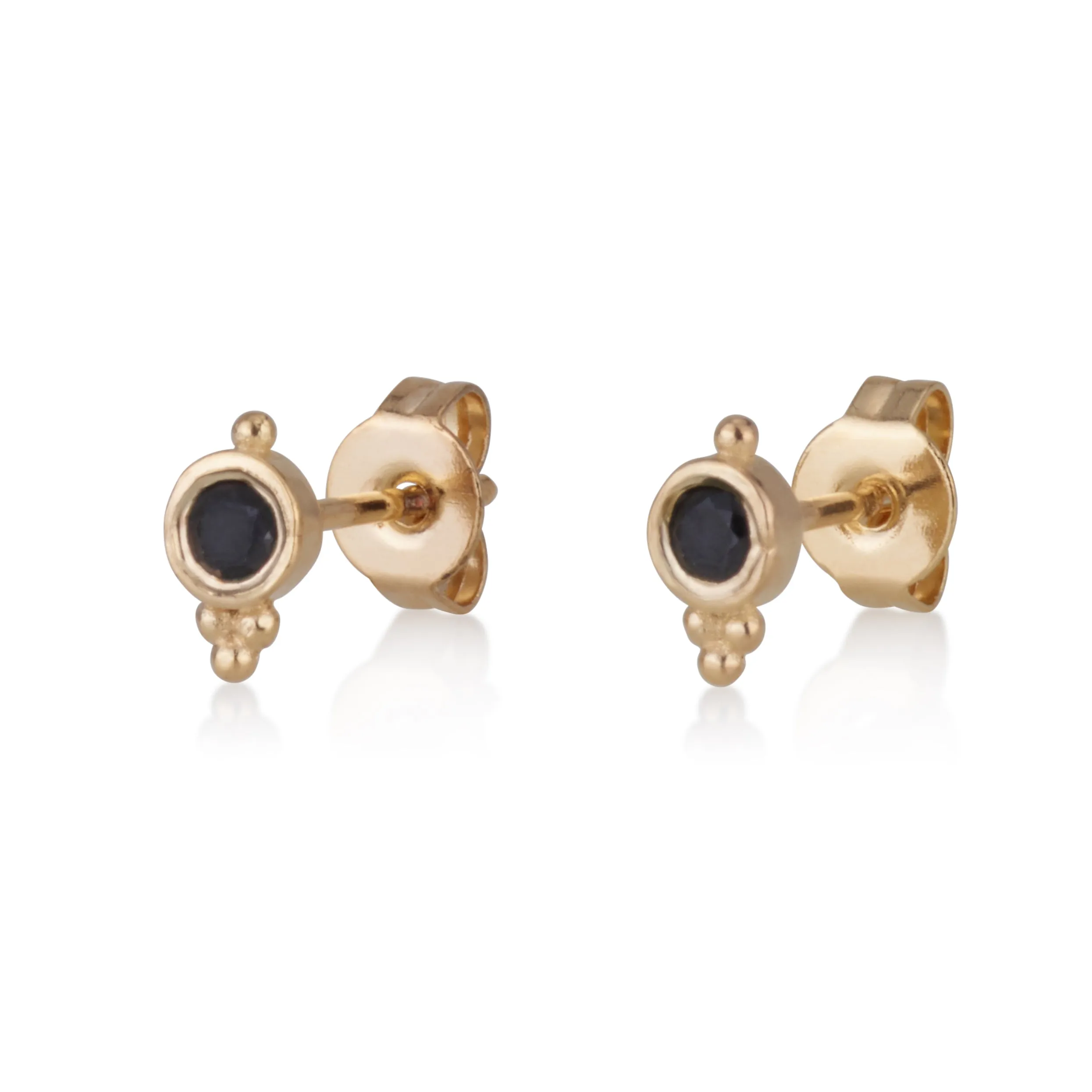 Black Zircon Stud Earrings