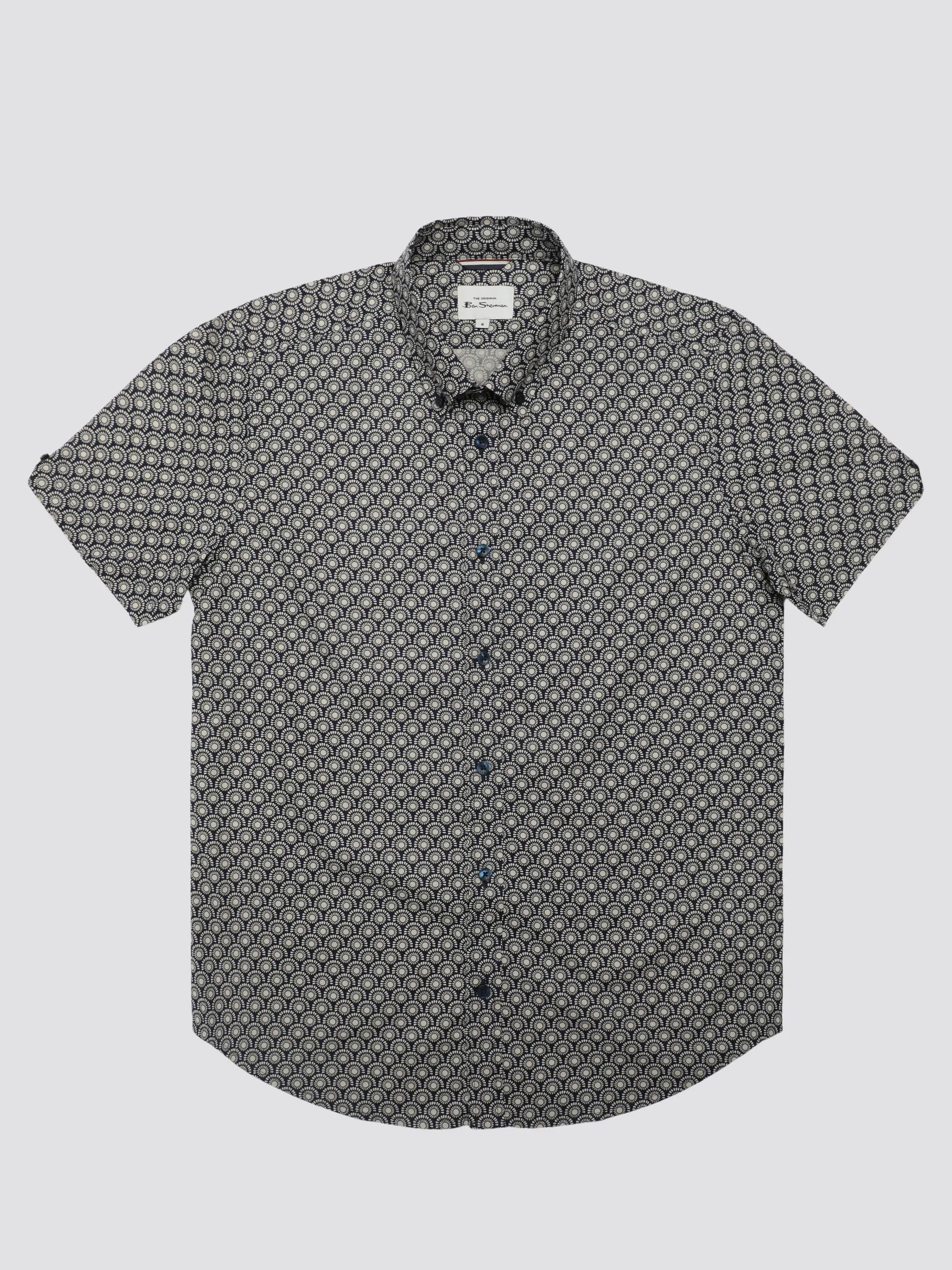 Block Geo Print Shirt - Ink