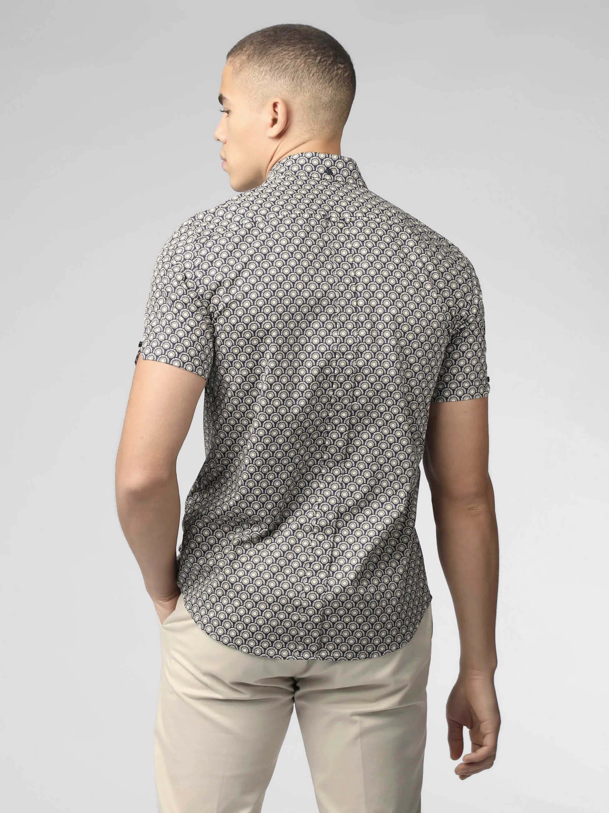 Block Geo Print Shirt - Ink