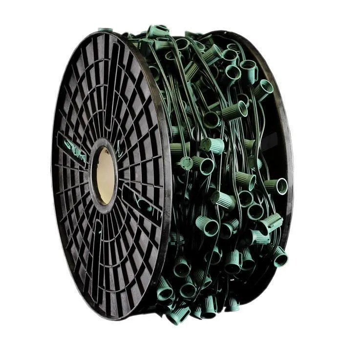 C9 18 AWG Wire Spool - WITH SOCKETS, SPT1 or SPT2 (12", 15" or 18" Spacing)