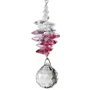 Crystal Sunrise Cascade Suncatcher - Pink