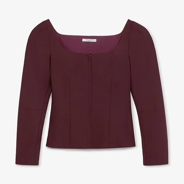 Dawn Top - Sharkskin :: Garnet