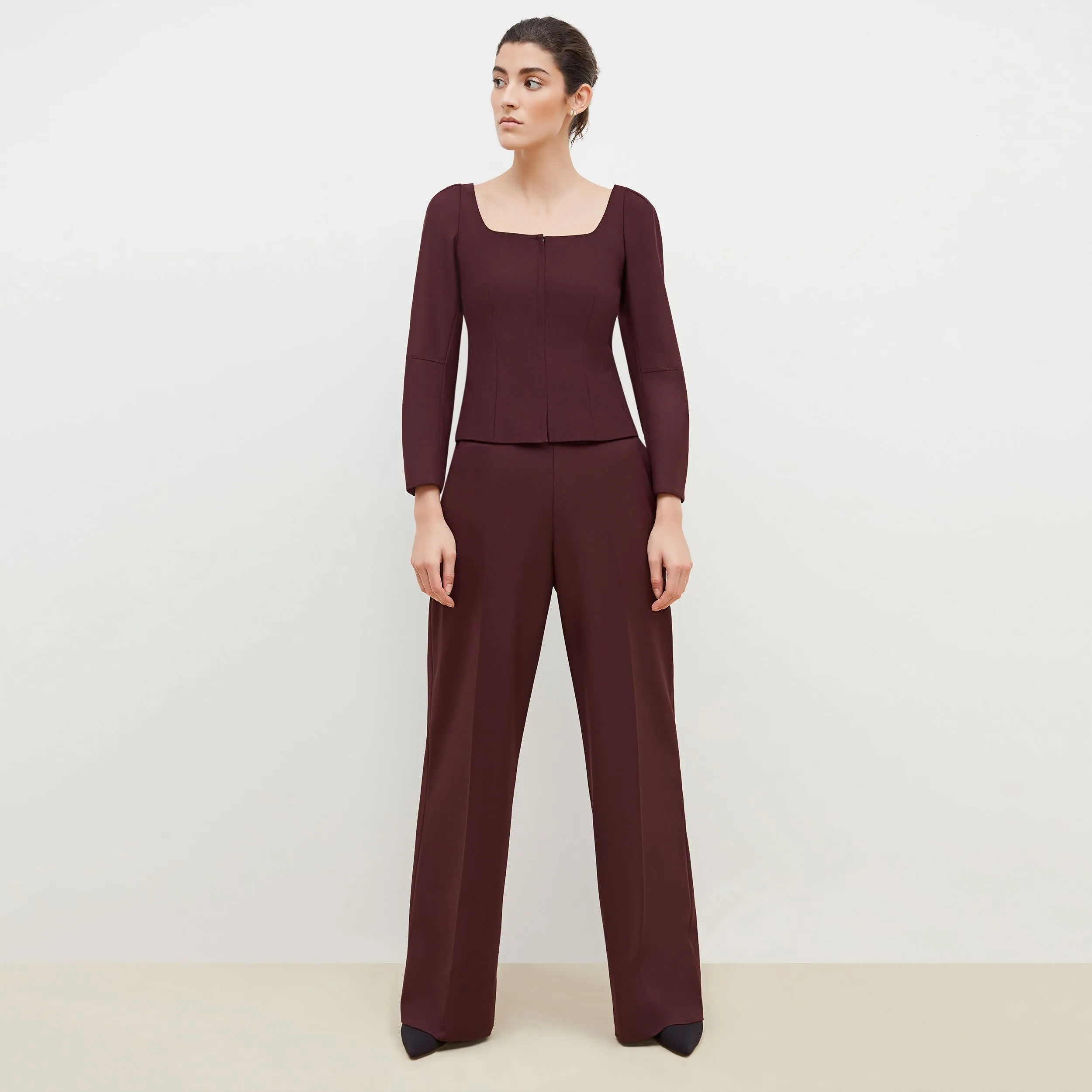 Dawn Top - Sharkskin :: Garnet