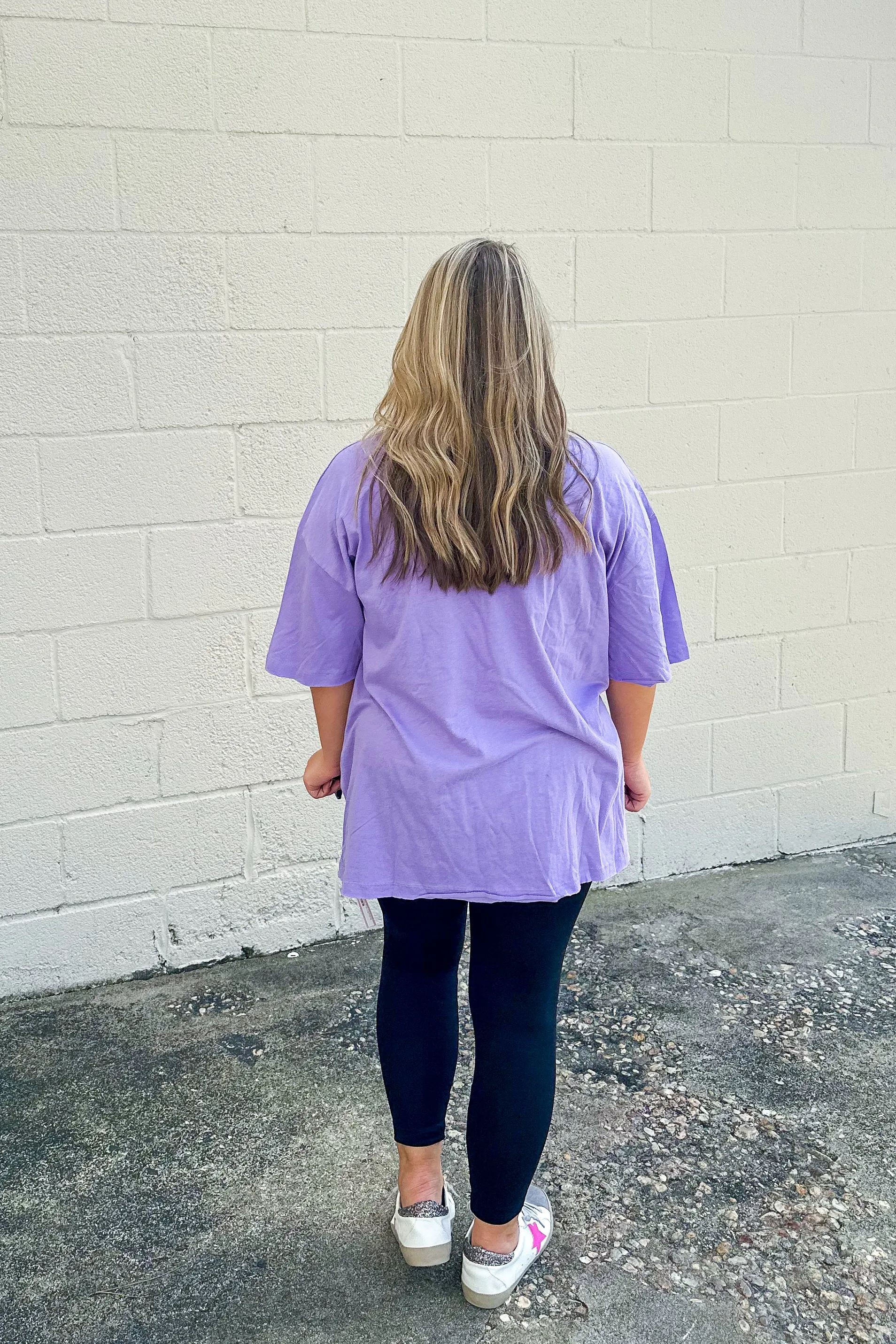 Emma Oversized Boyfriend Top, Lavender