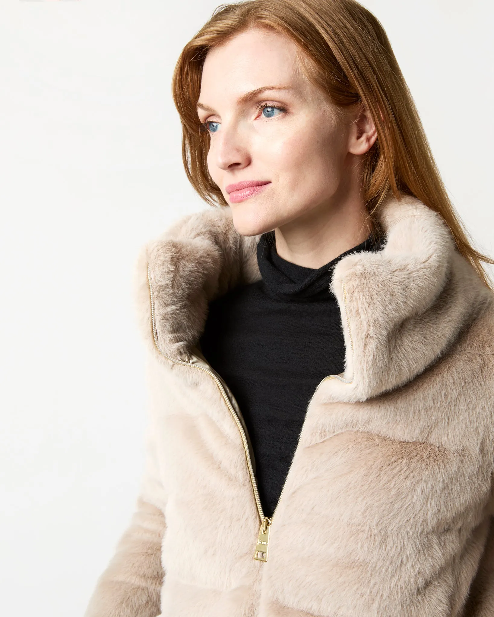 Faux Fur Teddy Jacket in Chantilly