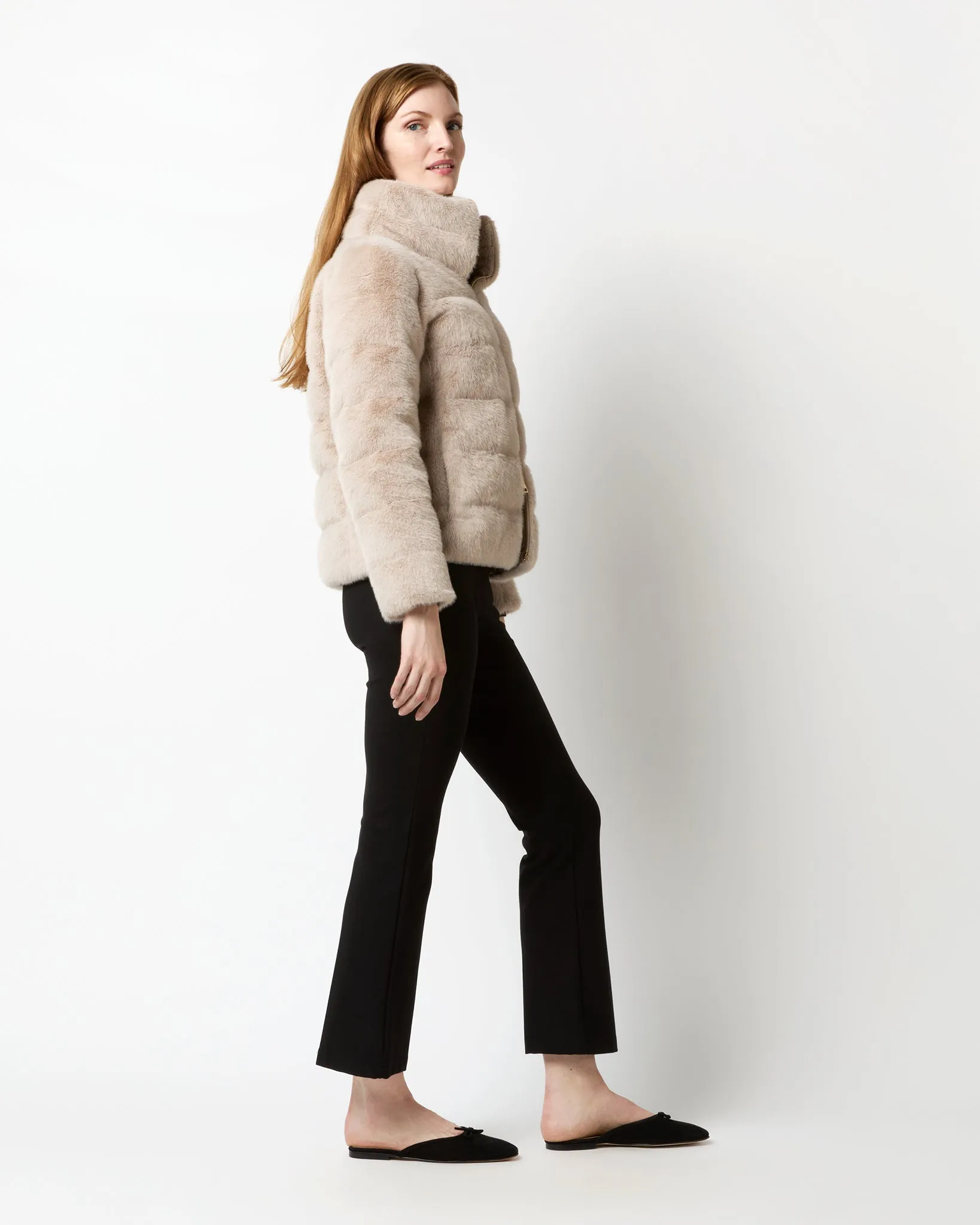 Faux Fur Teddy Jacket in Chantilly