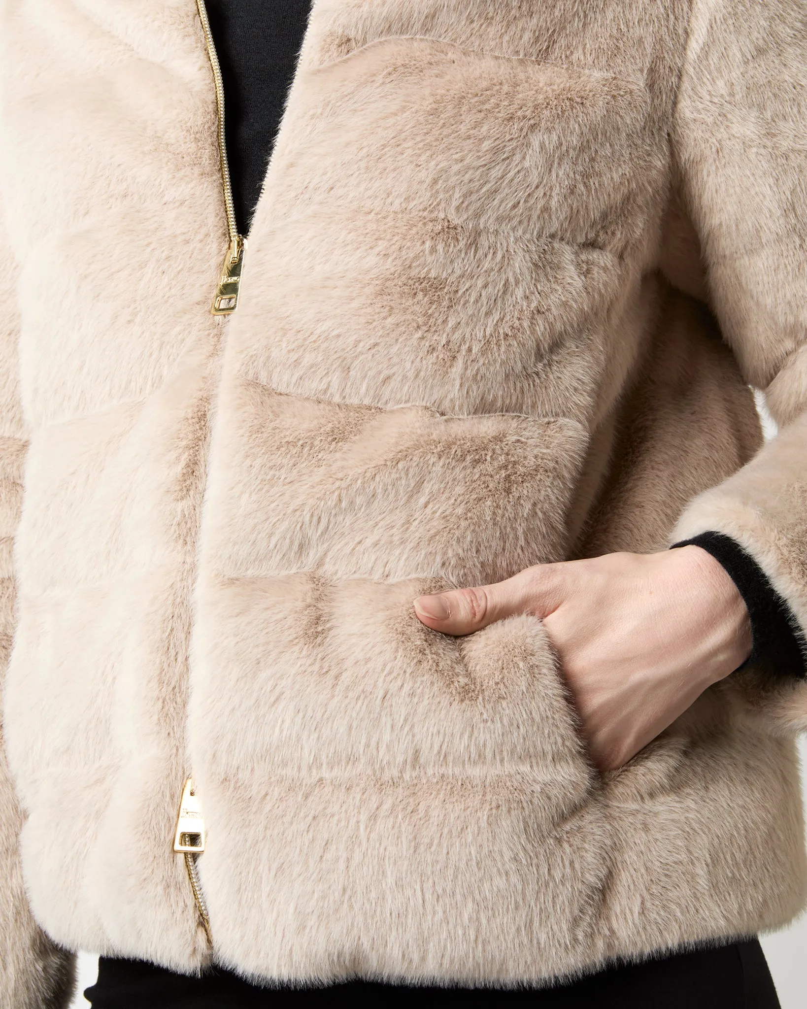 Faux Fur Teddy Jacket in Chantilly