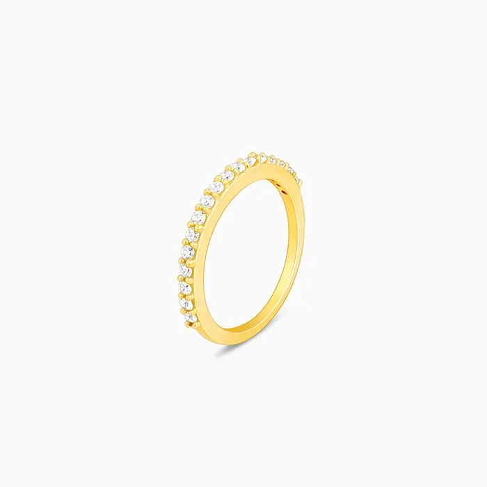 Golden Surrounded By Sparkles Ring