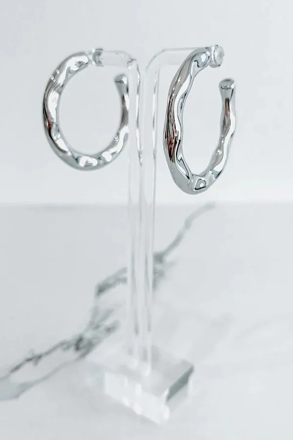 Hammered Hoop Earrings