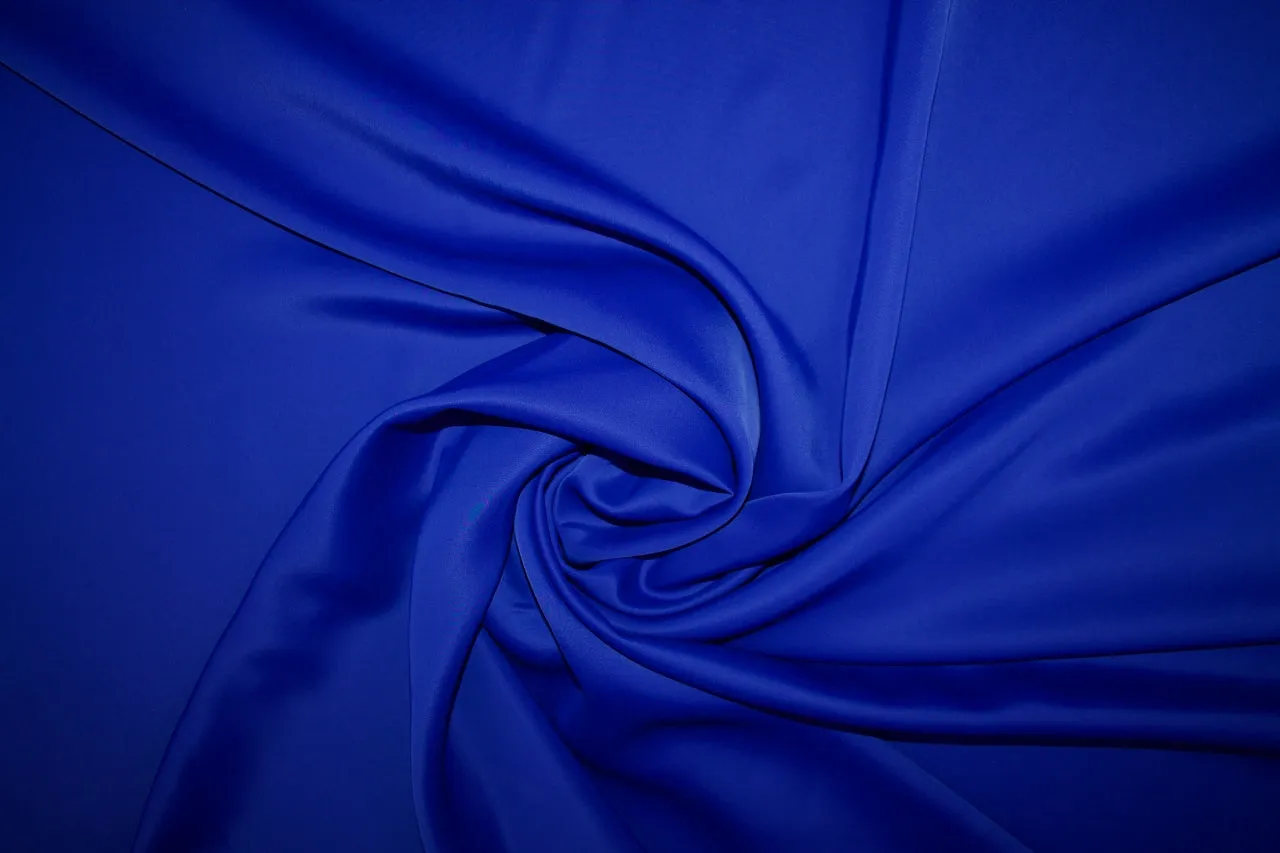 Heavy Rayon Stretch Sateen - Royal Blue