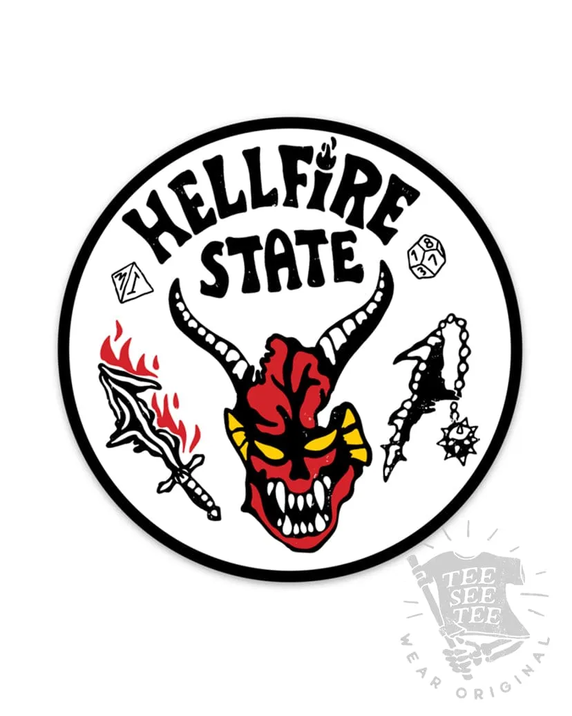 Hellfire State Sticker | Tee See Tee Exclusive