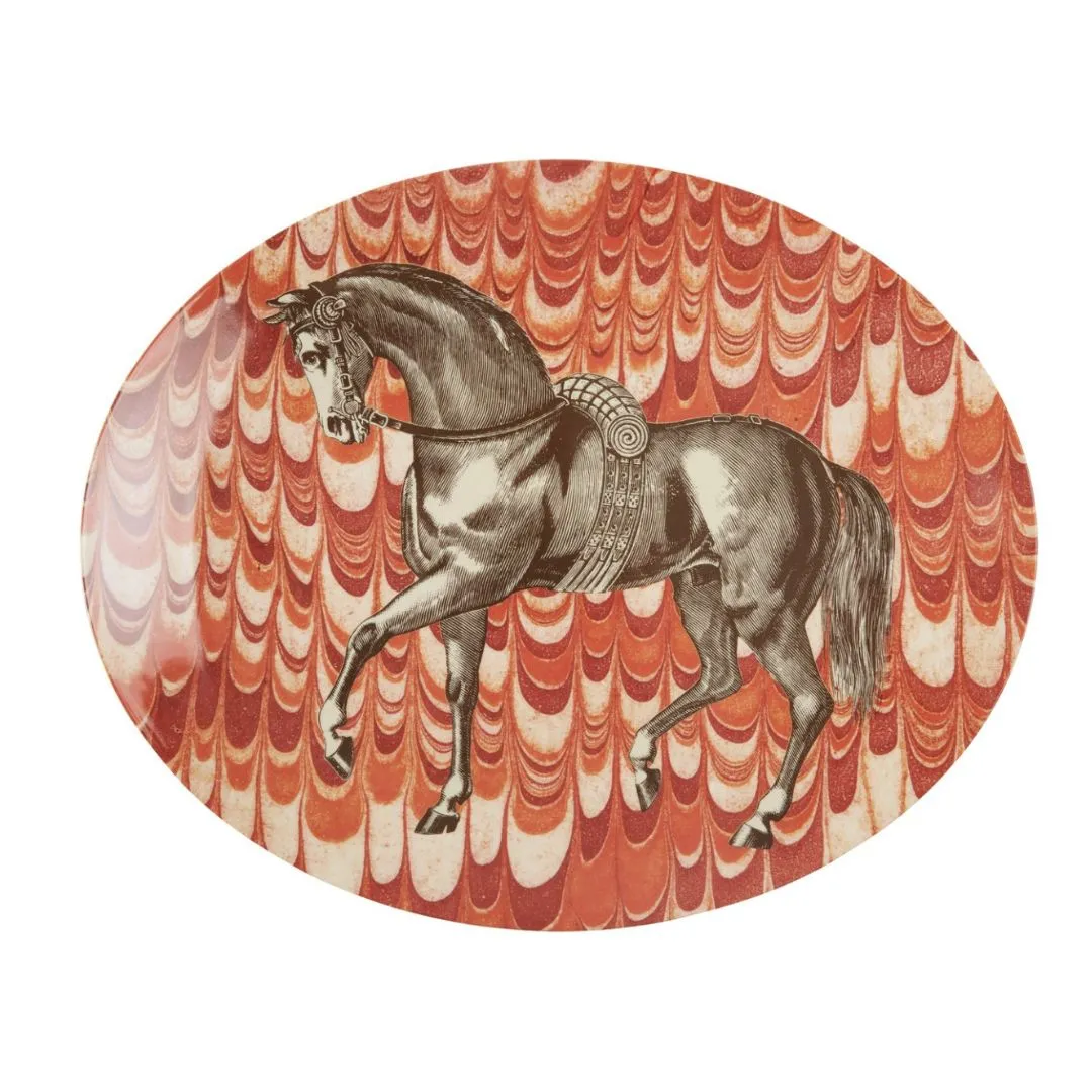 Large Equestrian Serving Platter