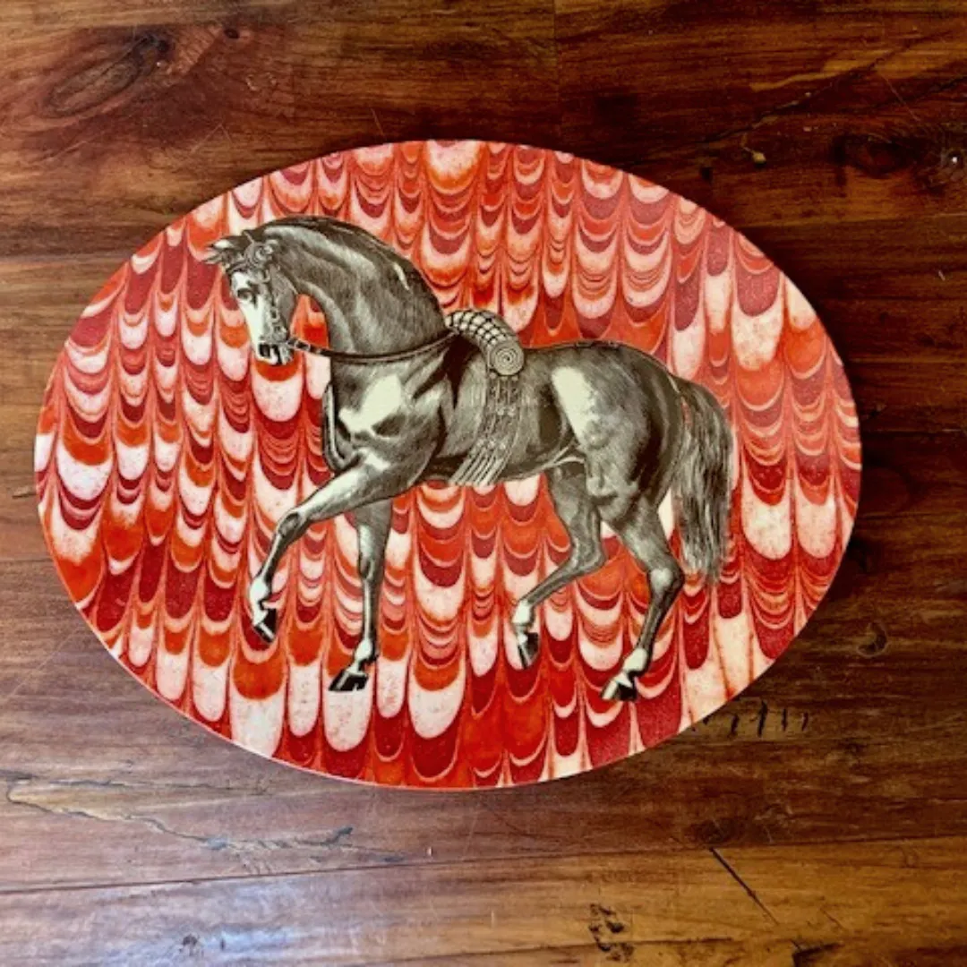 Large Equestrian Serving Platter