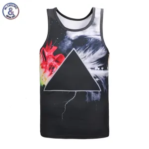 Men's Tanks Top 3D Triangle Space Galaxy