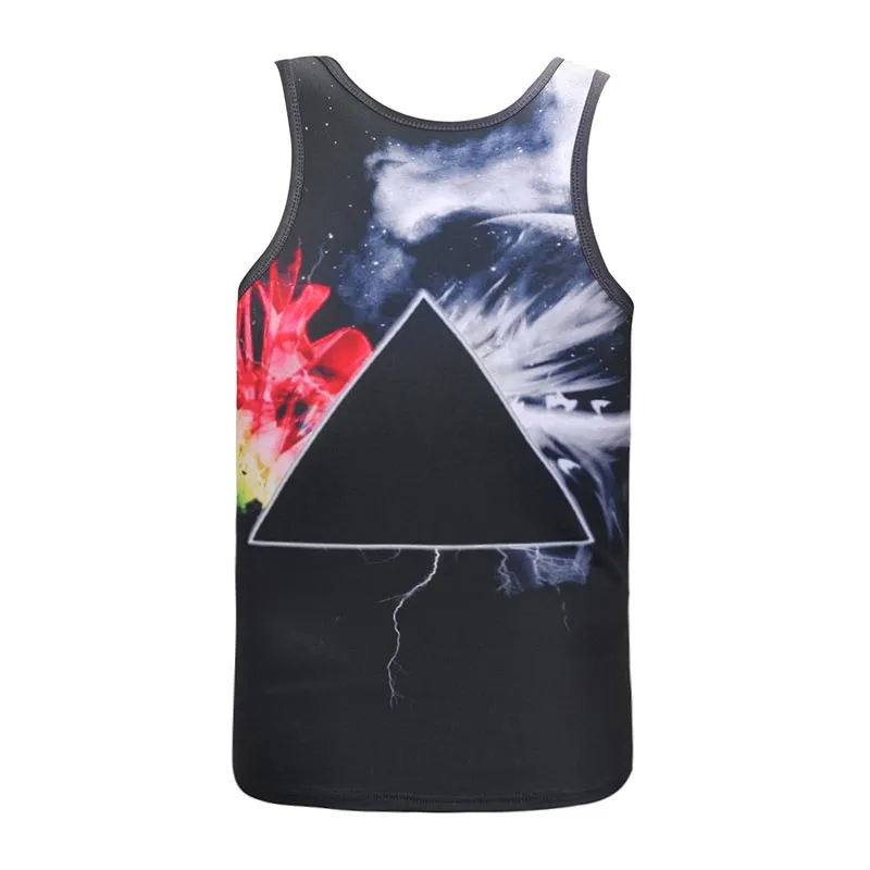 Men's Tanks Top 3D Triangle Space Galaxy