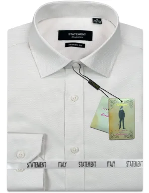 MODERN FIT OFF WHITE PIN DOT DRESS SHIRT