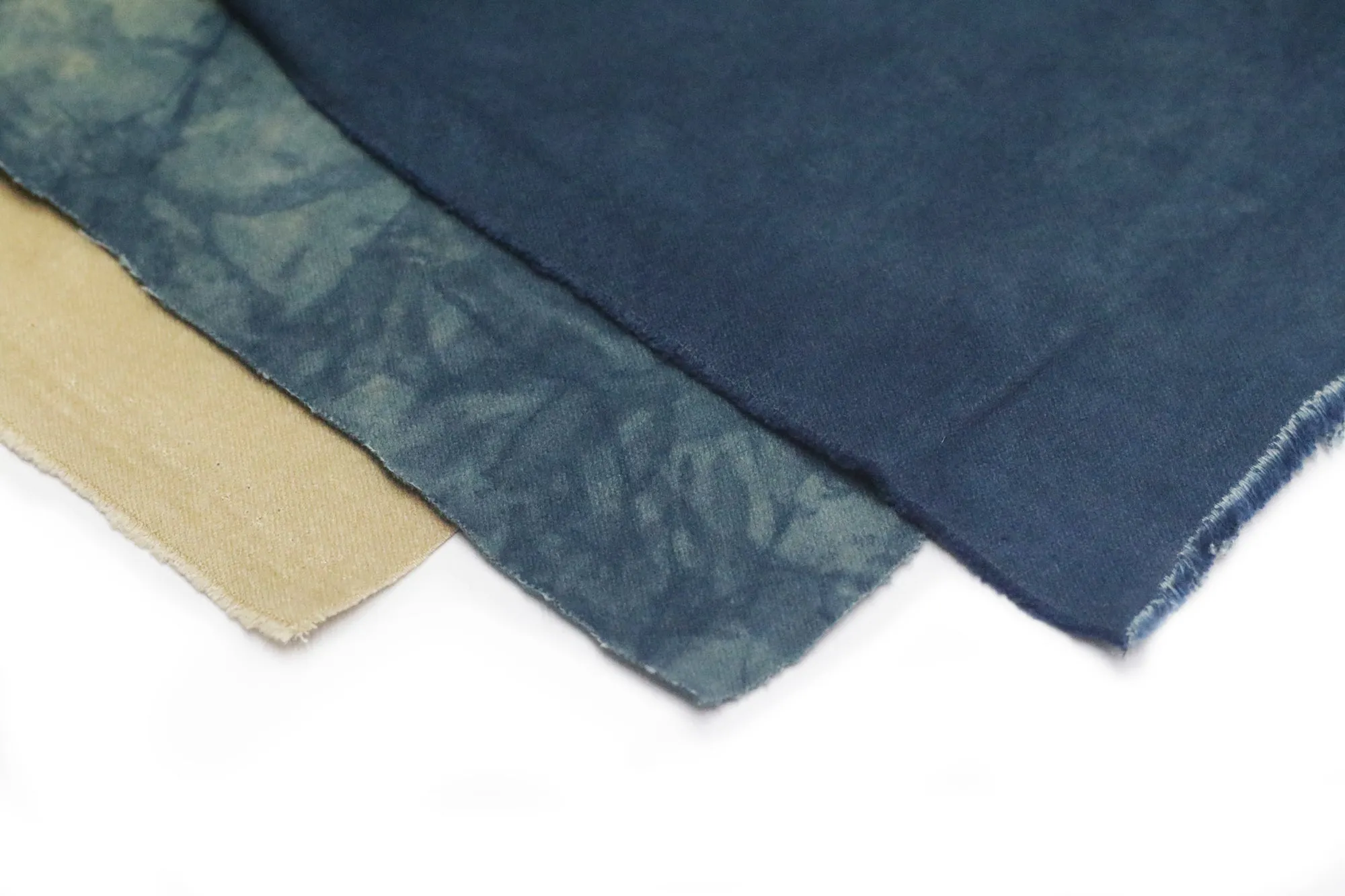 NATURAL INDIGO DYED SUEDE