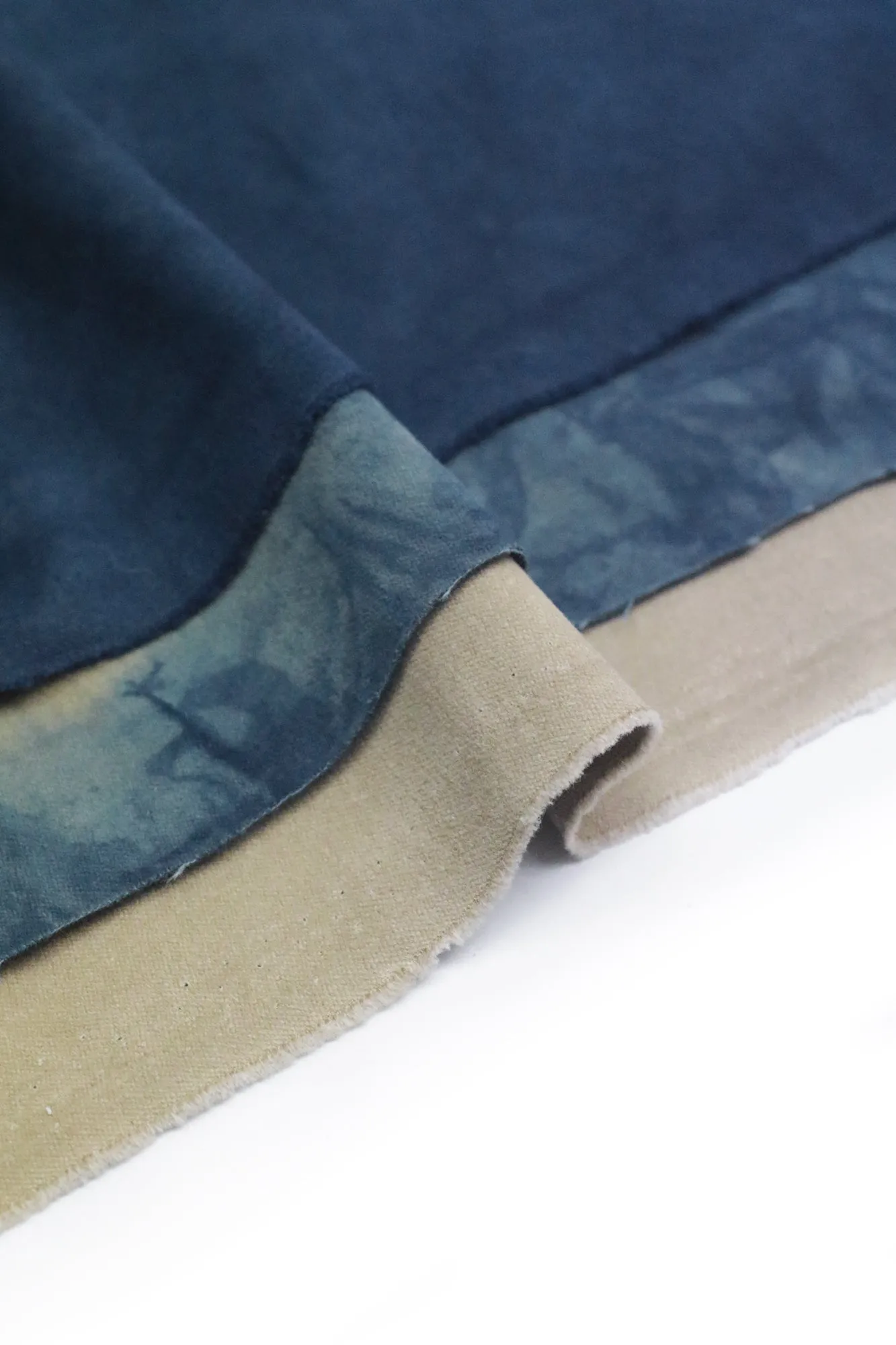 NATURAL INDIGO DYED SUEDE