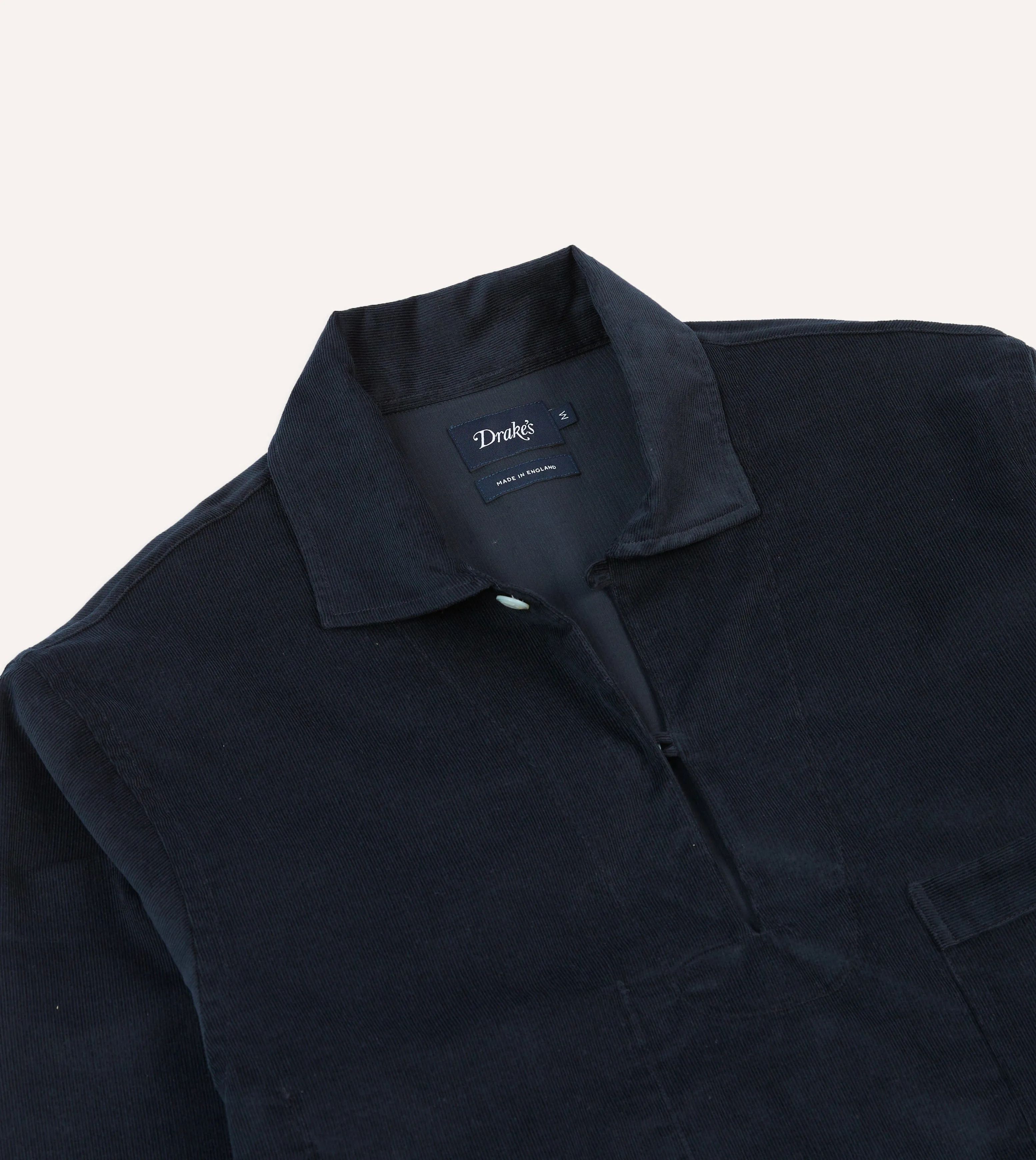 Navy Needlecord Smock